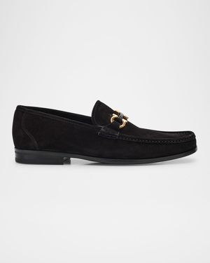 Men's Grandioso 2 Suede Gancini Bit Loafers