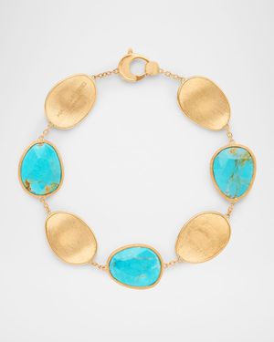 18K Lunaria Bracelet with Turquoise