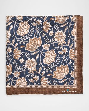 Men's Silk Floral Pocket Square