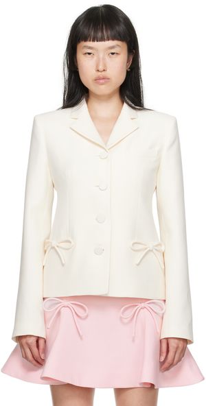 Valentino Off-White Bow Blazer