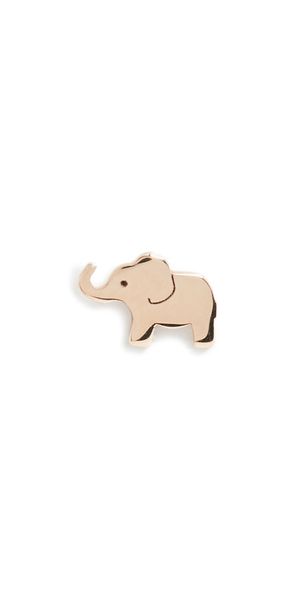 Zoe Chicco 14k Gold Single Itty Bitty Elephant Stud Yellow Gold One Size