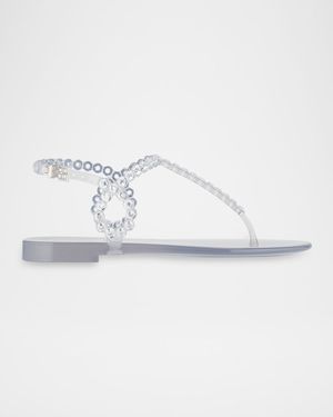 Almost Bare Crystal Jelly Slingback Sandals