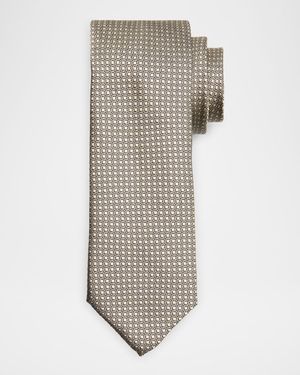 Men's Textured Dot Silk Tie