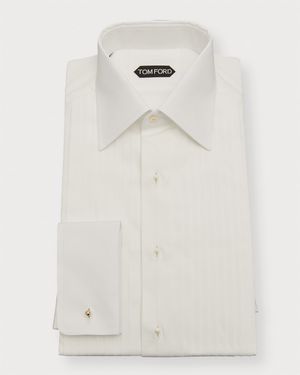 Men's Plisse Formal Dress Shirt