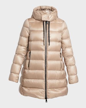 Suyen Down Quilted Nylon Hooded Parka