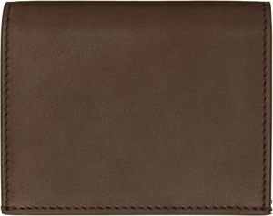 Thom Browne Brown Soft Calf Leather Single Card Holder