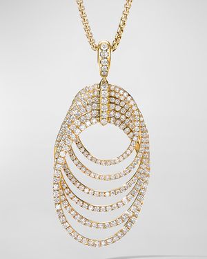 Origami Full Pave Necklace, 32"L