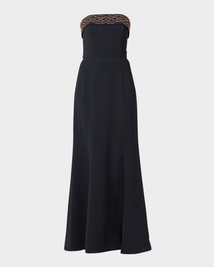 Violette Strapless Studded Gown