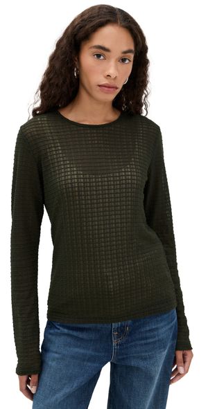 Vince Shadow Grid Shirt Verde XL