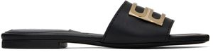 Victoria Beckham Black B Buckle Sandals