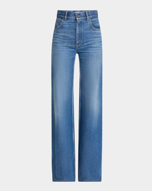 High-Rise Wide-Leg Palazzo Jeans