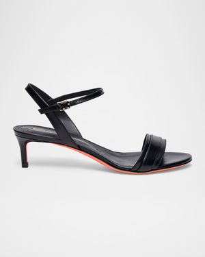 Sirolo Leather Ankle-Strap Sandals