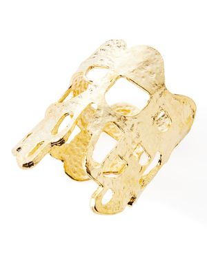 24K Gold-Plated Wall Napkin Rings, Set Of 4