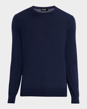Men's Cashseta Cashmere and Silk Crewneck Sweater