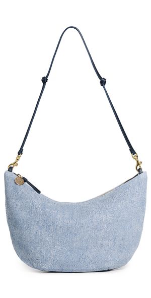 Clare V. Lune Bag Light Blue Denim Suede One Size