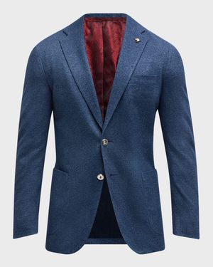 Men's Melange Silk and Cashmere Blazer
