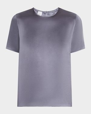 Crewneck Silk T-Shirt