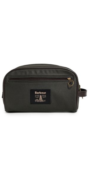 Barbour Barbour Wax Washbag Olive/Beacon One Size