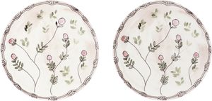Marni Ensemble d'assiettes plates blanc et rose édition Serax