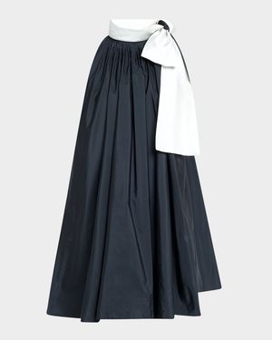 Beber Bow-Neck Shift Mini Dress