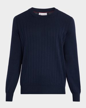 Men's Cotton Rib Crewneck Sweater