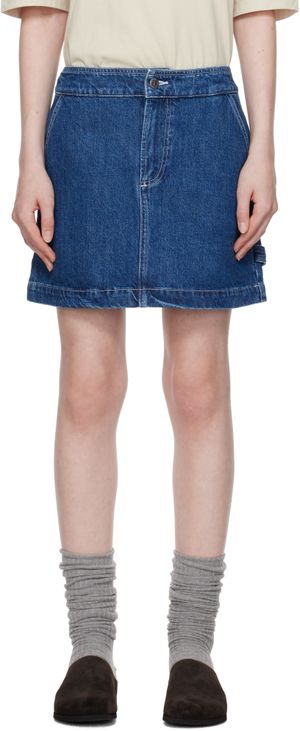 A.P.C. Blue Christie Denim Miniskirt