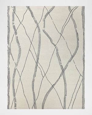 Tangiers Hand-Tufted Ivory/Black Rug, 6' x 9'