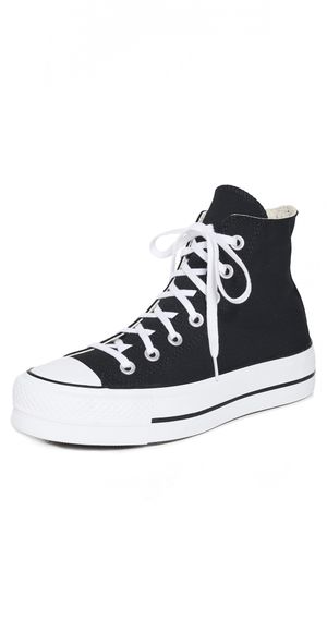 Converse Chuck Taylor All Star Lift High Top Sneakers Black/White/White 10