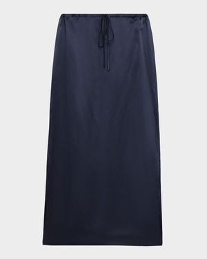 Sol Silk Drawstring Maxi Skirt