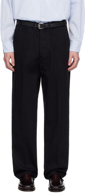 Merz b. Schwanen Black CHINO01 Trousers