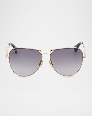 Miller-2 Metal Aviator Sunglasses