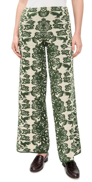 The Lulo Project The Unnamed Pants Green Folk Paisley XL