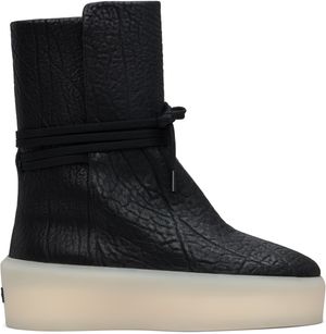 Fear of God Black Pebbled Leather Boots