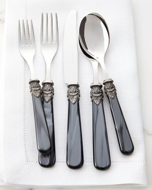 Napoleon 20-Piece Flatware Set, Black Pearl