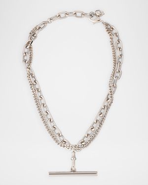 Men's Sling Chain Necklace in Palladium