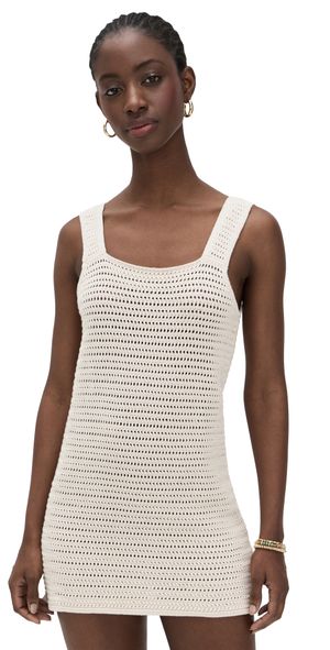 Faherty Seacoast Crochet Dress Cream S