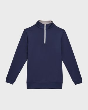 Stretch Terry Quarter Zip Popover, Youth