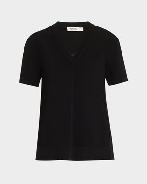 Guthrie V-Neck Pleated Tunic Top