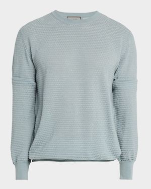 Men's Brianza Geometric Wool Jacquard Crewneck Sweater