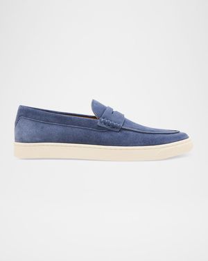 Men's Suede Moccasin Penny Loafers
