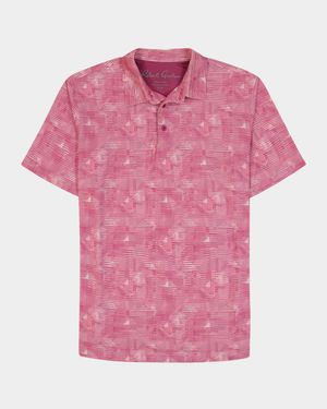 Men's Norlen Geometric Stretch Knit Polo Shirt