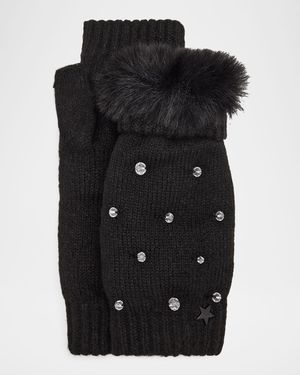 Faux Fur Fingerless Mittens