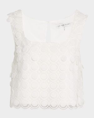 Serve Sleeveless Cropped Paillette Top