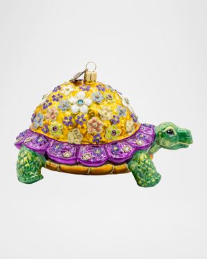 Floral Terrapin Christmas Ornament