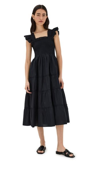 Hill House Home The Ellie Cotton Nap Dress Black L