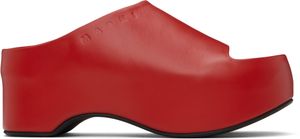 Marni Red Platform Heeled Sandals