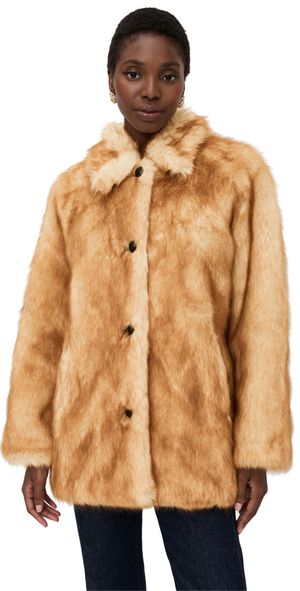 rag & bone Brenna Faux Fur Jacket Brown M