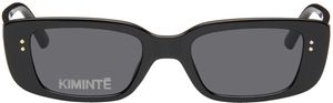 KIMHĒKIM Black One Logo Slim Sunglasses