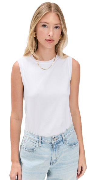 Commando Essential Muscle Cotton Thong Bodysuit White S