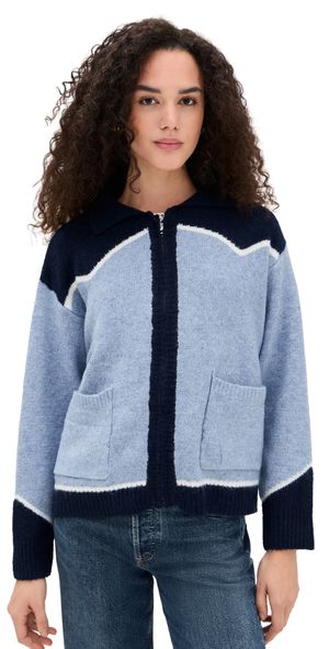Bailey Rose Cowboy Cardigan Blue Multi M